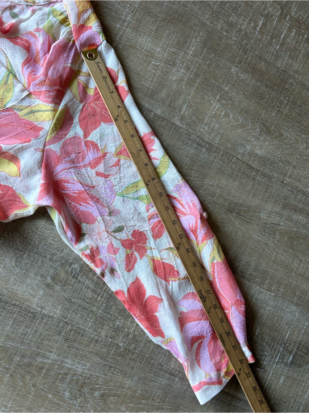 ▶️ Zac & Rachel Floral Blouse Women’s 2X Pink Button Front Roll Tab Sleeve Plus - Picture 8 of 11